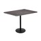 Holland Bar Stool Co 42" Tall OD214 Black Table Base 22" Diameter Foot 30" x 48" Charcoal Top by the HollBar Stool Co. OD214-2242BWOD3048Char - alternate 1